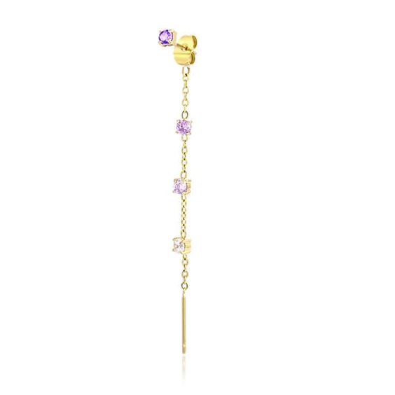 Boucle d'oreilles unique Brand Femme Princess in Acier Cristallo 14ER063DP - 14ER063DP